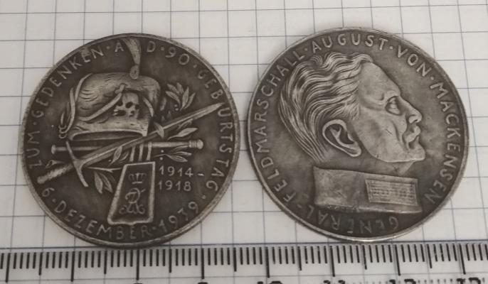 Медаль "Генерал фельдмаршал Август фон Макензен" 1939 года